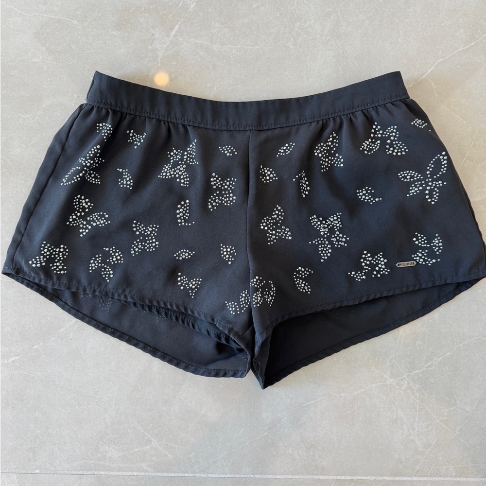 Hollister Embellished Grey Rhinestone Shorts